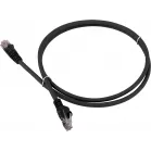 Патч-корд Lanmaster LAN-PC45/U5E-1.0-BK UTP RJ-45 вил.-вилка RJ-45 кат.5E 1м черный LSZH