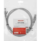 Патч-корд Rexant 18-1002 UTP RJ-45 вил.-RJ-45 мод. кат.5E 1м серый ПВХ