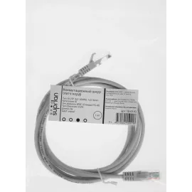 Патч-корд Suprlan 10-0143 UTP RJ-45 вил.-вилка RJ-45 кат.5E 2м серый LSZH 26AWG