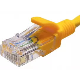Патч-корд Suprlan 10-0161 UTP RJ-45 вил.-вилка RJ-45 кат.5E 0.5м желтый LSZH 26AWG