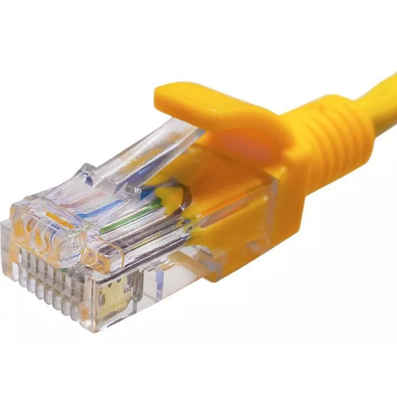 Патч-корд Suprlan 10-0161 UTP RJ-45 вил.-вилка RJ-45 кат.5E 0.5м желтый LSZH 26AWG
