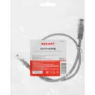 Патч-корд Rexant 18-8001 UTP RJ-45 вил.-вилка RJ-45 кат.5E 0.5м серый LSZH