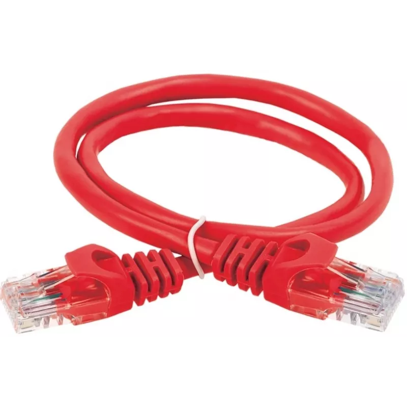 Патч-корд ITK PC04-C5EUL-05M U/UTP RJ-45 вил.-вилка RJ-45 кат.5E 0.5м красный LSZH