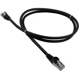 Патч-корд Lanmaster LAN-PC45/S5E-1.0-BK FTP RJ-45 вил.-вилка RJ-45 кат.5E 1м черный LSZH