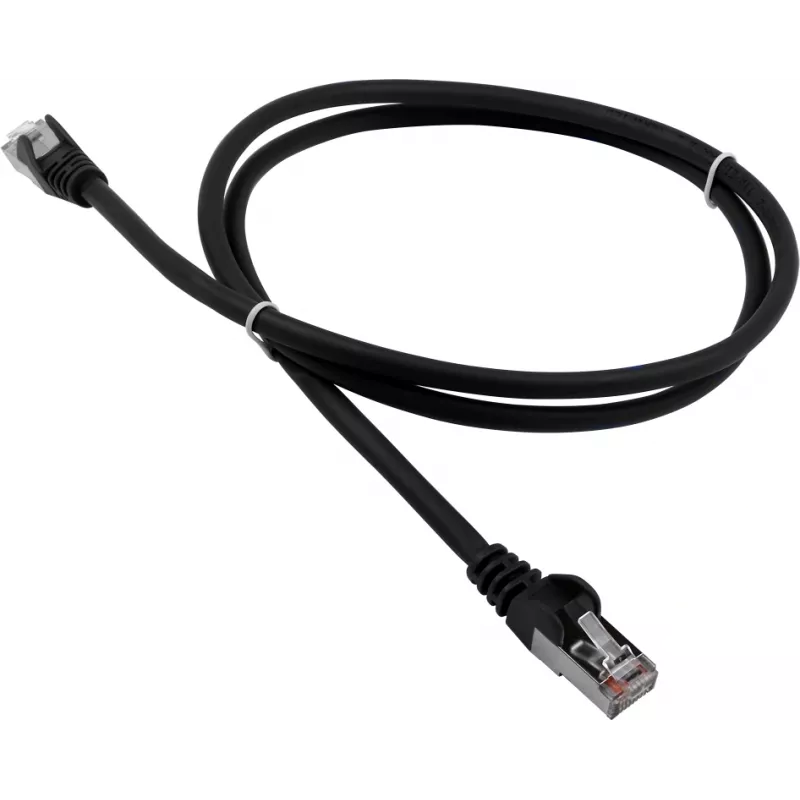 Патч-корд Lanmaster LAN-PC45/S5E-1.0-BK FTP RJ-45 вил.-вилка RJ-45 кат.5E 1м черный LSZH