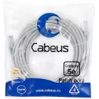 Патч-корд Cabeus PC-UTP-RJ45-CAT.5E-20M-LSZH U/UTP RJ-45 вил.-вилка RJ-45 кат.5E 20м серый LSZH