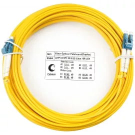 Патч-корд Cabeus FOP(D)-9-LC-LC-10M 2x9/125 OS2 LC дуплекс-LC дуплекс 10м LSZH желтый
