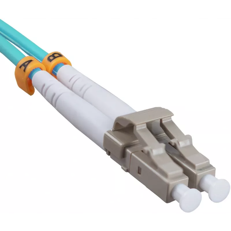 Патч-корд Cabeus FOP-50-LC-LC-1M 2x50/125 OM3 LC дуплекс-LC дуплекс 1м LSZH бирюзовый