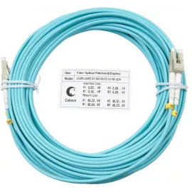 Патч-корд Cabeus FOP-50-LC-LC-20M 2x50/125 OM3 LC дуплекс-LC дуплекс 20м LSZH бирюзовый