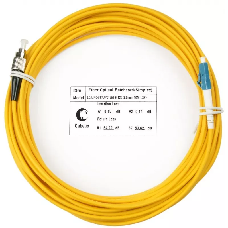 Патч-корд Cabeus FOP(S)-9-LC-FC-15M 1x9/125 OS2 LC-FC 15м LSZH желтый