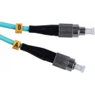 Патч-корд Cabeus FOP-50-FC-FC-1M 2x50/125 OM3 FC дуплекс-FC дуплекс 1м LSZH бирюзовый