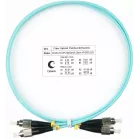 Патч-корд Cabeus FOP-50-FC-FC-1M 2x50/125 OM3 FC дуплекс-FC дуплекс 1м LSZH бирюзовый