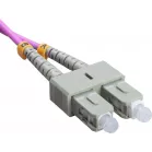 Патч-корд Cabeus FOP-50-OM4-LC-SC-1M 2x50/125 OM4 LC дуплекс-SC дуплекс 1м LSZH фиолетовый