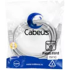 Патч-корд Cabeus PC-FTP-RJ45-CAT.6-3M-LSZH F/UTP RJ-45 вил.-вилка RJ-45 кат.6 3м серый LSZH