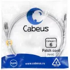 Патч-корд Cabeus PC-FTP-RJ45-CAT.6-2M-LSZH F/UTP RJ-45 вил.-вилка RJ-45 кат.6 2м серый LSZH