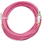 Патч-корд Cabeus FOP-50-OM4-LC-LC-10M 2x50/125 OM4 LC дуплекс-LC дуплекс 10м LSZH розовый