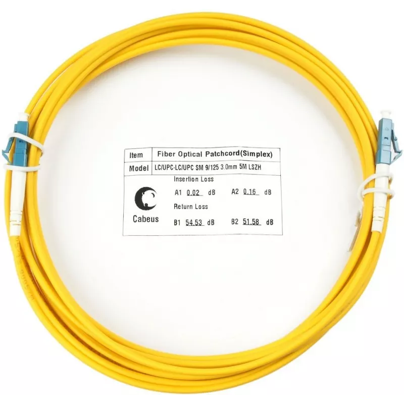 Патч-корд Cabeus FOP(S)-9-LC-LC-5M 1x9/125 OS2 LC-LC 5м LSZH желтый