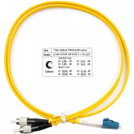 Патч-корд Cabeus FOP(D)-9-LC-FC-1M 2x9/125 OS2 LC дуплекс-FC дуплекс 1м LSZH желтый