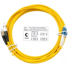 Патч-корд Cabeus FOP(D)-9-LC-FC-5M 2x9/125 OS2 LC дуплекс-FC дуплекс 5м LSZH желтый