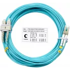 Патч-корд Cabeus FOP-50-LC-SC-10M 2x50/125 OM3 LC дуплекс UPC-SC дуплекс UPC 10м LSZH бирюзовый