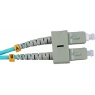 Патч-корд Cabeus FOP-50-LC-SC-10M 2x50/125 OM3 LC дуплекс UPC-SC дуплекс UPC 10м LSZH бирюзовый