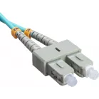 Патч-корд Cabeus FOP-50-LC-SC-10M 2x50/125 OM3 LC дуплекс UPC-SC дуплекс UPC 10м LSZH бирюзовый