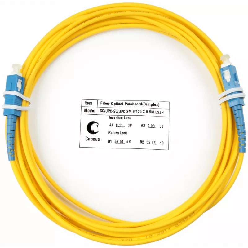 Патч-корд Cabeus FOP(s)-9-SC-SC-5m 1x9/125 OS2 SC-SC 5м LSZH желтый