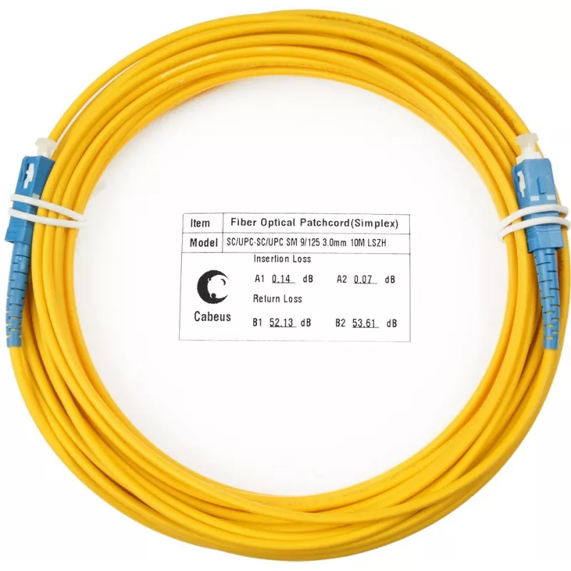 Патч-корд Cabeus FOP(s)-9-SC-SC-10m 1x9/125 OS2 SC-SC 10м LSZH желтый