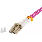 Патч-корд Rexant 50-2611-1 2x50/125 OM4 LC дуплекс-LC дуплекс 1м LSZH малиновый