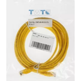 Патч-корд Lanmaster UTP TWT-45-45-5.0-YL RJ-45 вил.-вилка RJ-45 кат.5E 5м желтый ПВХ (уп.:1шт)