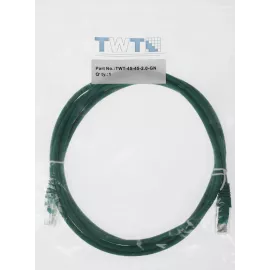 Патч-корд Lanmaster UTP TWT-45-45-2.0-GN UTP RJ-45 вил.-вилка RJ-45 кат.5E 2м зеленый ПВХ