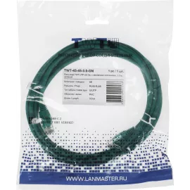 Патч-корд Lanmaster UTP TWT-45-45-3.0-GN UTP RJ-45 вил.-вилка RJ-45 кат.5E 3м зеленый ПВХ (уп.:1шт)