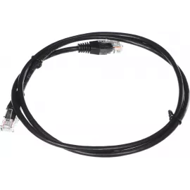 Патч-корд Lanmaster TWT-45-45-1.0-BK UTP RJ-45 вил.-вилка RJ-45 кат.5E 1м черный ПВХ (уп.:1шт)