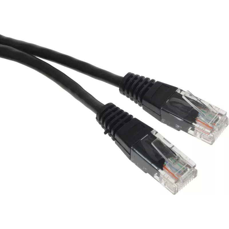 Патч-корд Lanmaster TWT-45-45-5.0-BK RJ-45 вил.-вилка RJ-45 кат.5E 5м черный ПВХ (уп.:1шт)