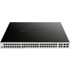 Коммутатор D-Link DGS-1210-52MP/F (L2) 48x1Гбит/с 4xКомбо(1000BASE-T/SFP) 4SFP 48PoE 370W настраиваемый