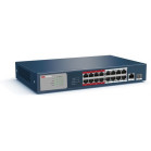 Коммутатор Hikvision DS-3E0318P-E/M(C) 17x100Мбит/с 1SFP 16PoE+ 135W неуправляемый