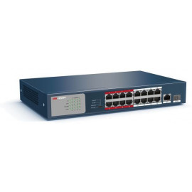 Коммутатор Hikvision DS-3E0318P-E/M(C) 17x100Мбит/с 1SFP 16PoE+ 135W неуправляемый