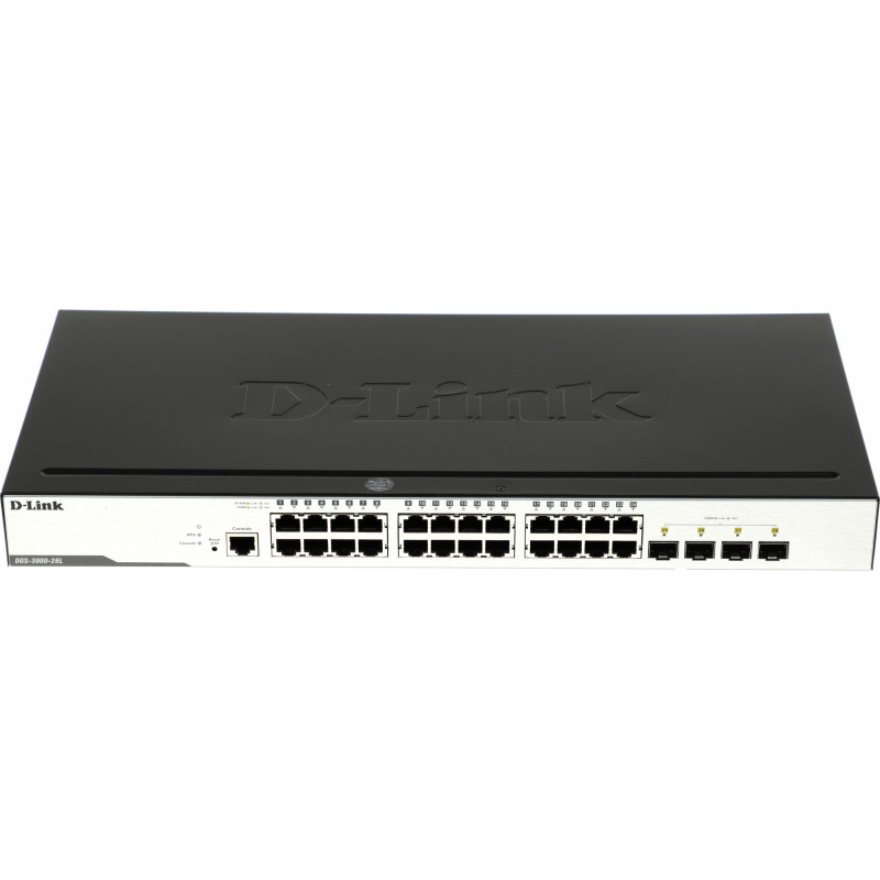 Коммутатор D-Link DGS-3000-28L/B1A 24x1Гбит/с 4SFP управляемый Коммутатор D-Link DGS-3000-28L/B1A 24x1Гбит/с 4SFP управляемый