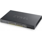 Коммутатор Zyxel GS192024HPV2-EU0101F (L2) 24x1Гбит/с 4xКомбо(1000BASE-T/SFP) 24PoE+ 375W управляемый