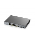 Коммутатор Zyxel GS1350-18HP-EU0101F (L2) 16x1Гбит/с 2xКомбо(1000BASE-T/SFP) 16PoE+ 250W управляемый