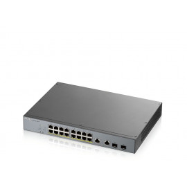 Коммутатор Zyxel GS1350-18HP-EU0101F (L2) 16x1Гбит/с 2xКомбо(1000BASE-T/SFP) 16PoE+ 250W управляемый