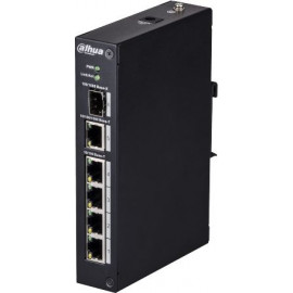 Коммутатор Dahua DH-PFS3106-4T (L2) 4x100Мбит/с 1x1Гбит/с 1xКомбо(1000BASE-T/SFP) неуправляемый
