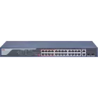 Коммутатор Hikvision DS-3E0326P-E(C) (L2) 24x100Мбит/с 2x1Гбит/с 2SFP 24PoE 370W неуправляемый