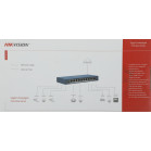 Коммутатор Hikvision DS-3E0510P-E/M 9x1Гбит/с 1SFP 8PoE 58W неуправляемый