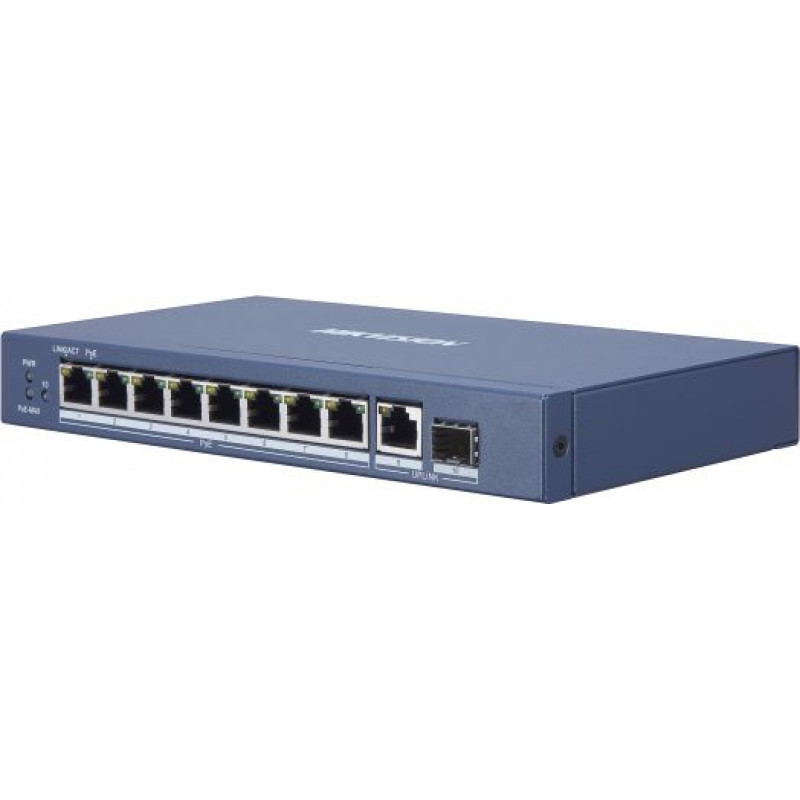 Коммутатор Hikvision DS-3E0510P-E/M 9x1Гбит/с 1SFP 8PoE 58W неуправляемый Коммутатор Hikvision DS-3E0510P-E/M 9x1Гбит/с 1SFP 8PoE 58W неуправляемый