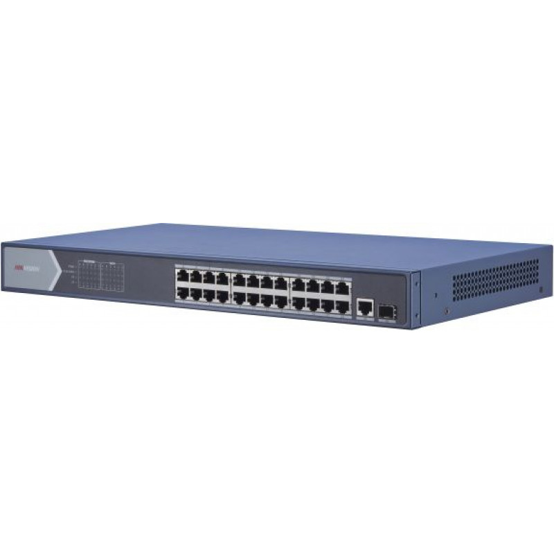 Коммутатор Hikvision DS-3E0526P-E/M 24x1Гбит/с 2SFP 24PoE 225W неуправляемый