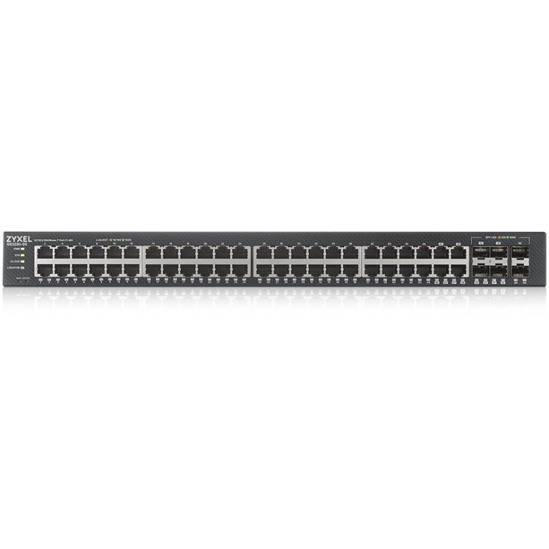 Коммутатор Zyxel GS2220-50-EU0101F (L2+) 44x1Гбит/с 4xКомбо(1000BASE-T/SFP) 2SFP управляемый