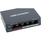 Коммутатор Hikvision DS-3E0105P-E/M(B) 4x100Мбит/с 4PoE+ 35W неуправляемый