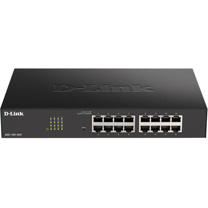 Коммутатор D-Link DGS-1100-16V2/A (L2) 16x1Гбит/с управляемый Коммутатор D-Link DGS-1100-16V2/A (L2) 16x1Гбит/с управляемый