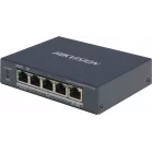 Коммутатор Hikvision DS-3E0505HP-E 5x1Гбит/с 3PoE+ 1PoE++ 60W неуправляемый
